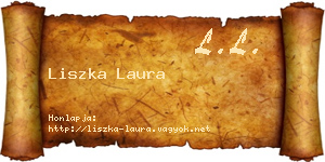Liszka Laura névjegykártya